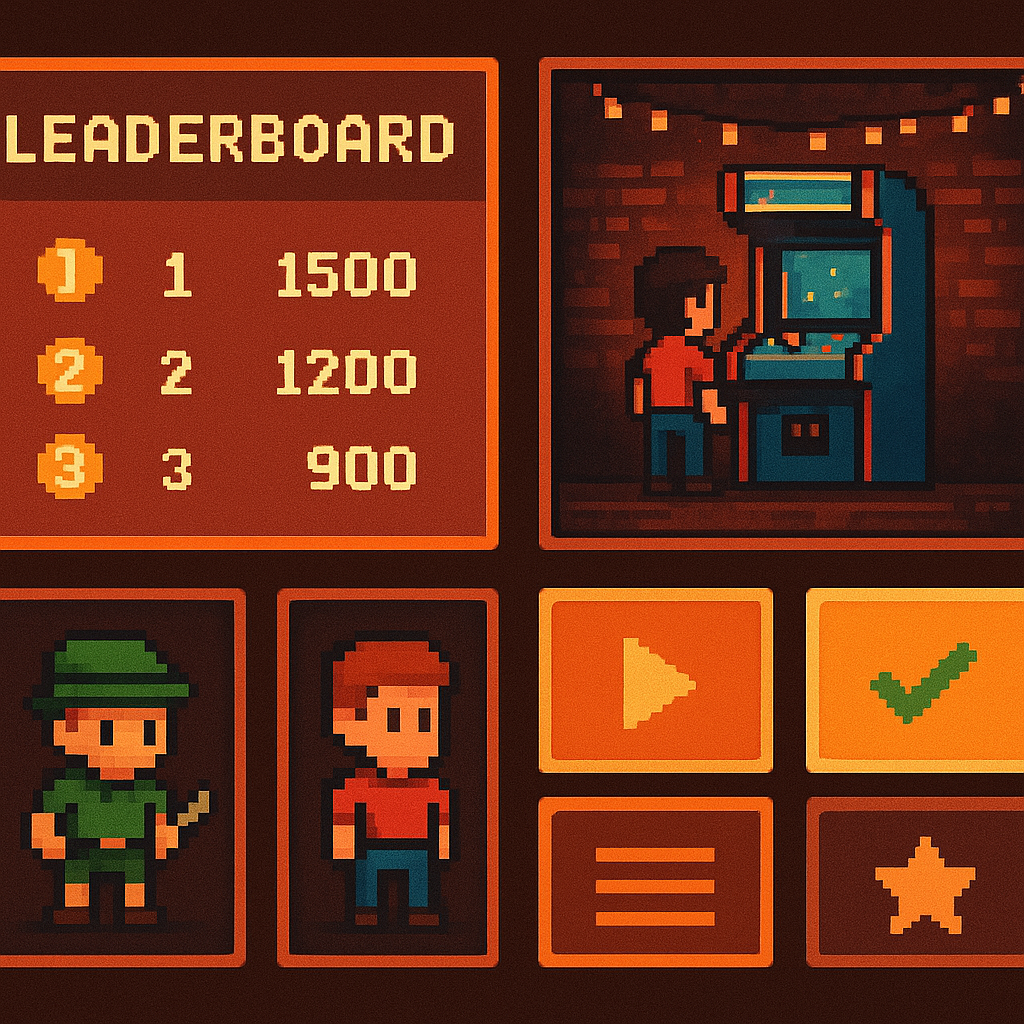 Gallery screenshot - arcade scene and leaderboard